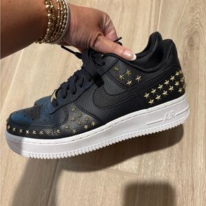 Black Star-Studded Women's Sneakers
